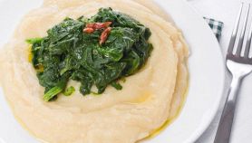 Polenta di ceci con cicoria