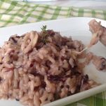 Risotto radicchio e funghi
