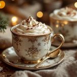 Cioccolata calda bianca pronta