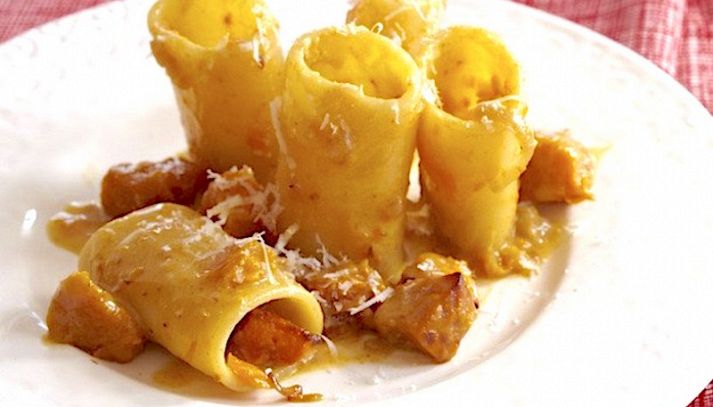 Pasta alla carbonara di zucca