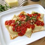 Ravioli ripieni di baccalà