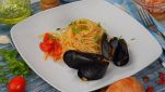 Spaghetti cozze e gamberetti