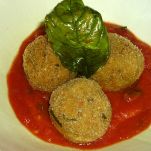 Polpette di melanzane pomodoro e basilico