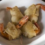 Gamberi fritti in pasta fillo