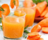 Centrifugato di carote sano e nutriente