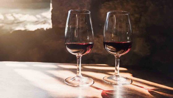Calici di vino Porto Rosso