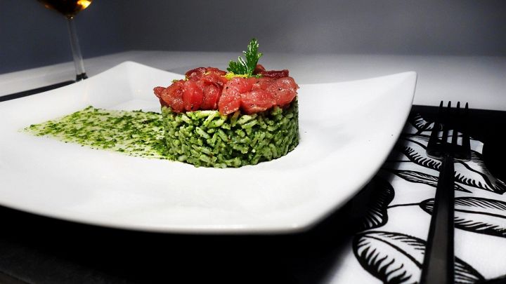 Mattonella di Riso Gallo Aroma con rucola, mandorle e tonno