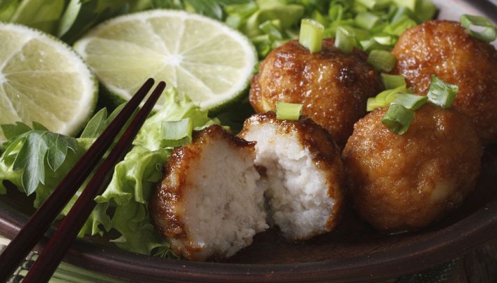 Insalata con polpette di carne