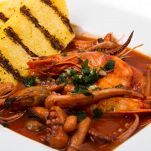 Crostini di polenta al profumo di mare