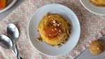 Piattino con sformatino di pesche