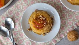 Piattino con sformatino di pesche
