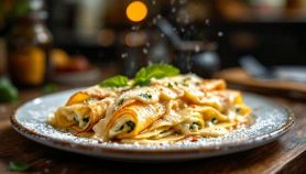 Cr&ecirc;pe ricotta e spinaci