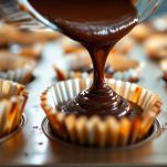 cupcake al cioccolato negli stampini da cuocere