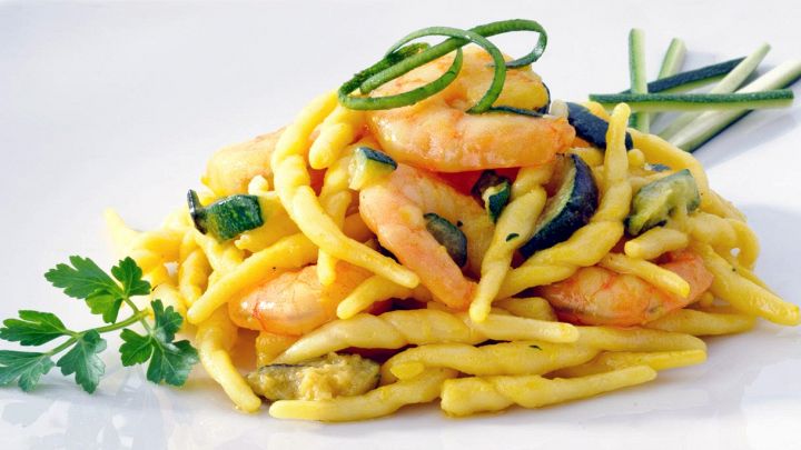 Trofie gamberetti e zucchine