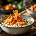 decorazione croccante su chirashi