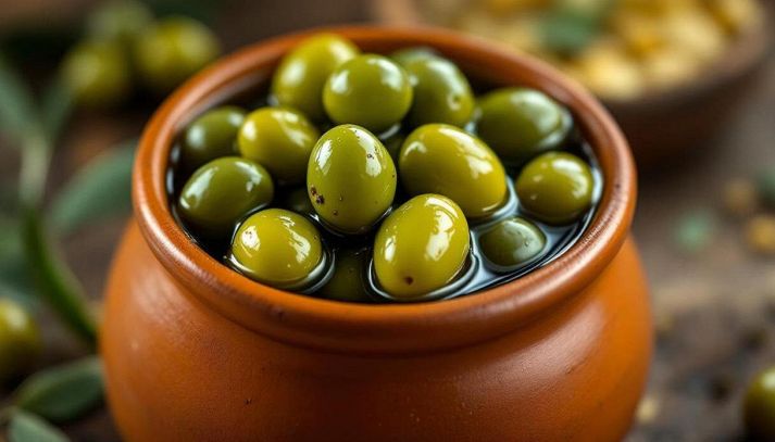Olive verdi in salamoia
