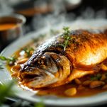 Orata al forno con patate pronta