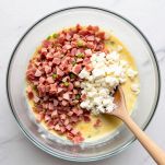 Pancetta e porro nel plumcake salato