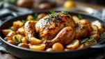 Pollo con patate arrosto