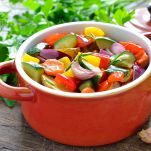 Roasted season vegetables