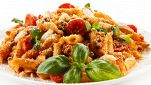 Pasta salsiccia e funghi e piselli