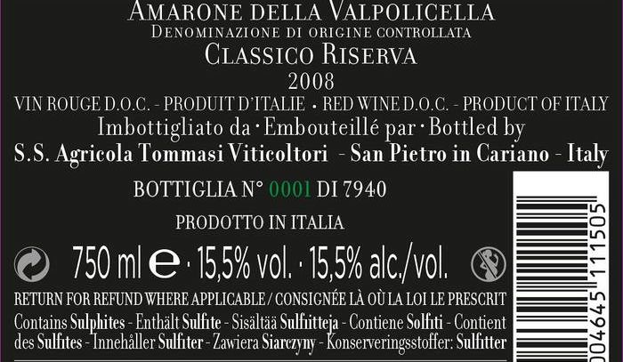 Vino: l'eleganza dell'Amarone De Buris, cinque anni in botte