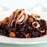 Riso venere con pesce