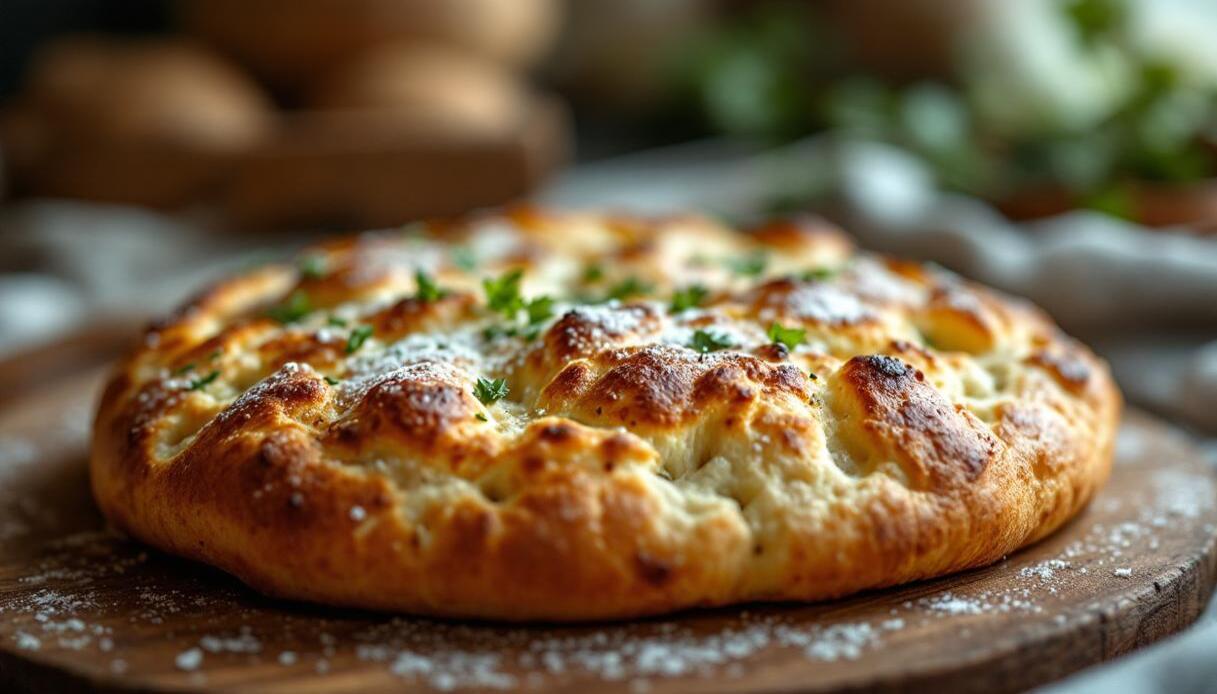 Focaccia con il lievito madre