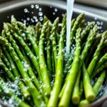 Pulizia degli asparagi
