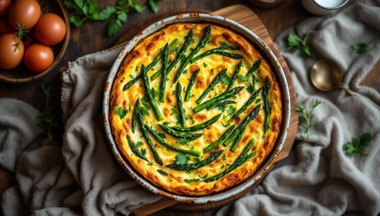 Frittata di asparagi al forno