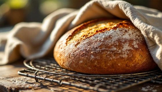 Pane con il lievito madre pronto