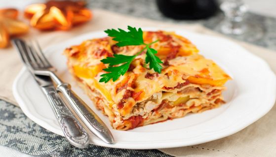 lasagne zucca e salsiccia