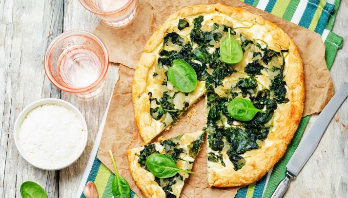 Torta salata con ricotta e spinaci