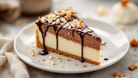 Cheesecake al cocco con Nutella marmorizzata