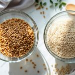 Lenticchie e bulgur in ammollo