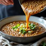 Impiattamento della minestra