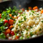 Scalogno, peperone verde, carota e prezzemolo