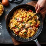 Spaghettoni con ragù di pesce