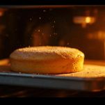 Torta con gocce di cioccolato in forno