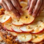 Decorazione torta di mele senza glutine