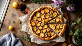 Torta salata con melanzane