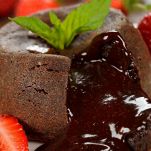 Torta al cioccolato con cuore morbido