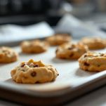 Biscotti di pasta frolla pronti per essere cotti