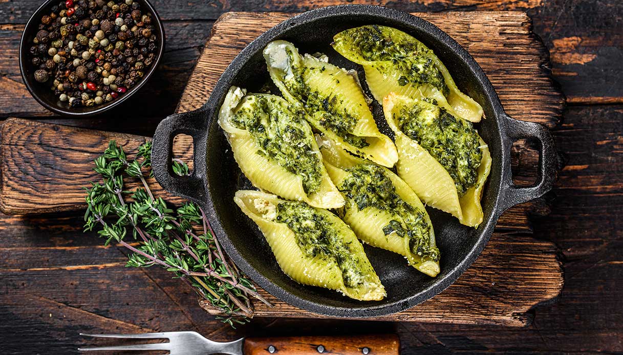 Conchiglioni ripieni di ricotta e spinaci