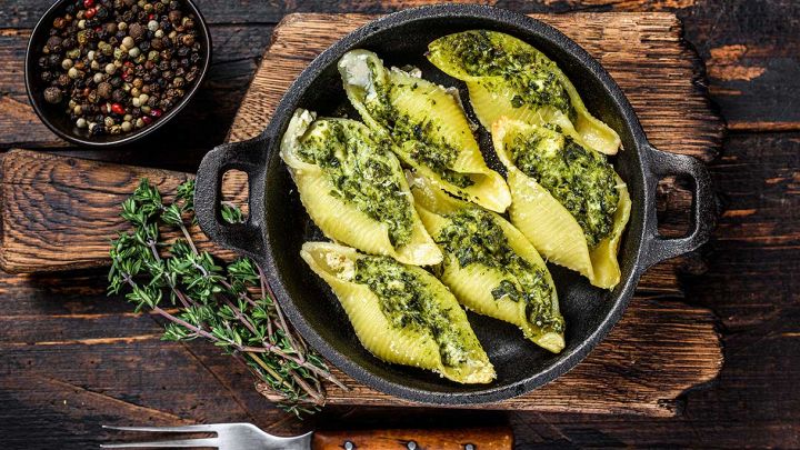 conchiglioni spinaci