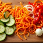 verdure tagliate per fare strudel salato