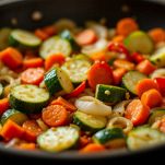 verdure in padella per lo strudel salato