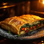 strudel salato di verdure cotto in forno