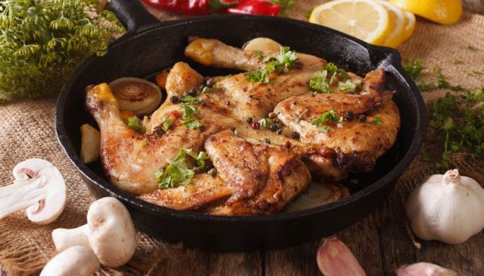 Pollo al mattone