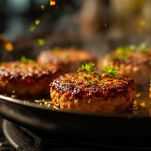 hambuger di soia in cottura